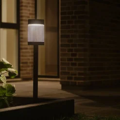 Solar-veilampe Coupar, svart, aluminium, IP44