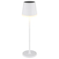 Solcellebordlampe 36637, IP44, hvit