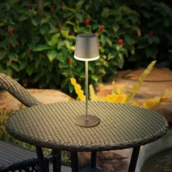 Solcellebordlampe 36637A, IP44, antrasitt