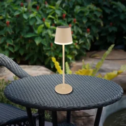 Solcellebordlampe 36637S, IP44, sand