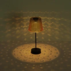 Solcellebordlampe 36634-2S, sett med 2 svart/røyk