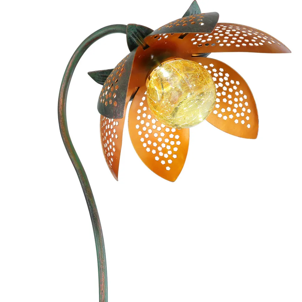 Solcelle-dekolampe 33653 jordspyd. enkel blomst