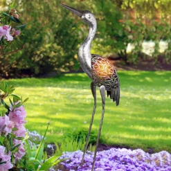 Solcelledrevet LED-dekorlampe 33216, trane, grå