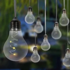 Solcelledrevet LED-lyslenke 33708-10 sølvmetallic