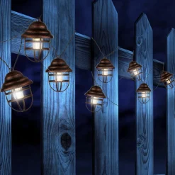 Solcelledrevet lyslenke Lina med 8 lanterner