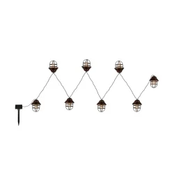 Solcelledrevet lyslenke Lina med 8 lanterner