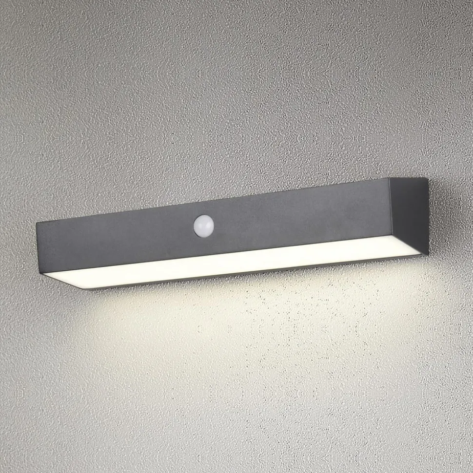 Solcelledrevet vegglampe Silves, svart, sensor, IP44