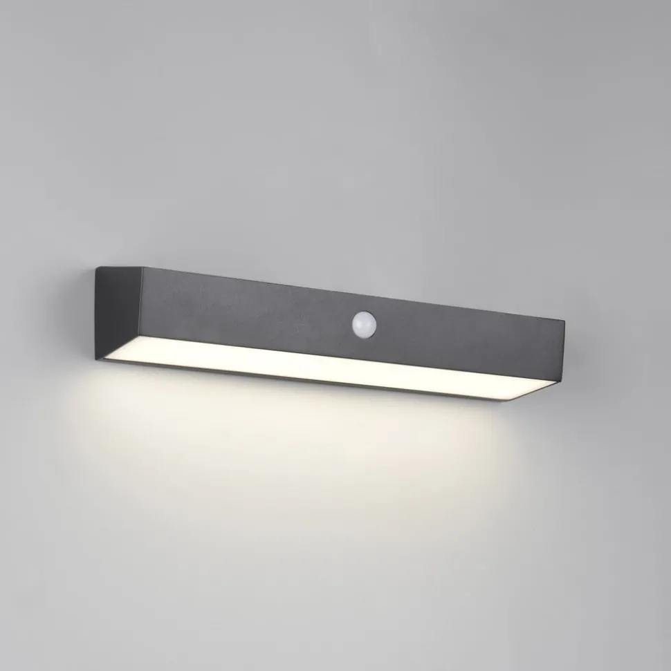 Solcelledrevet vegglampe Silves, svart, sensor, IP44