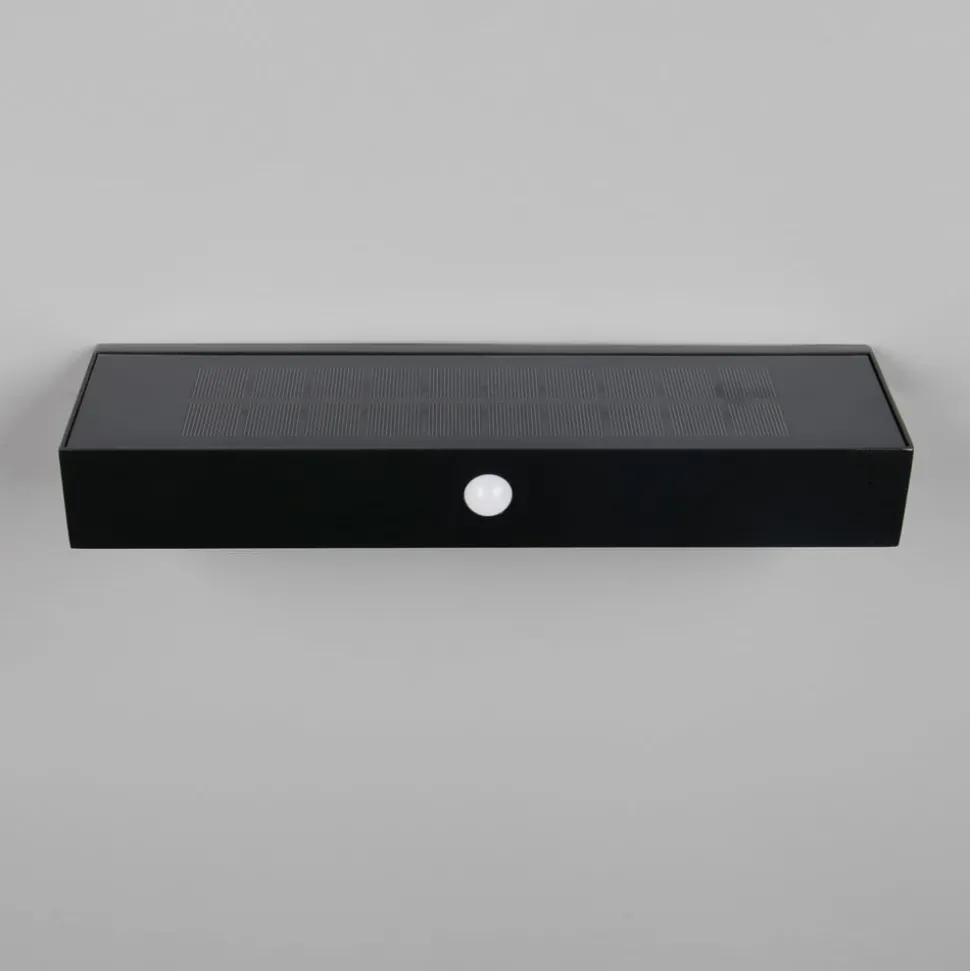 Solcelledrevet vegglampe Silves, svart, sensor, IP44
