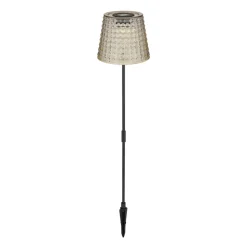 Solcellelampe jordspyd 36635-2S 2 stk svart/røyk