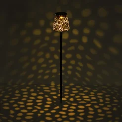 Solcellelampe med jordspyd 36562S, IP44, sølv