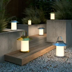 Solcellelampe Temple To-Go, sink, høyde 30 cm