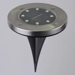 Soldrevet LED-lampe med jordspyd 33414 svart