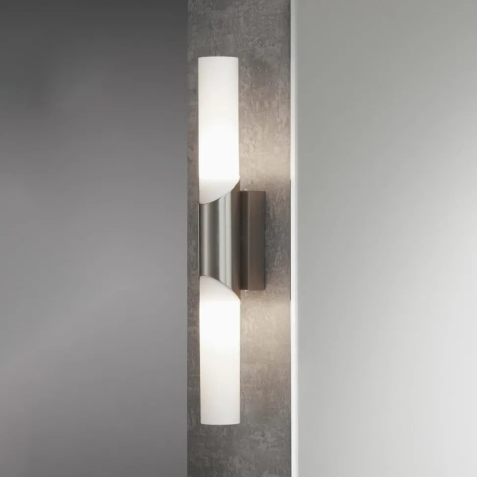 Splash vegglampe, 2 lyskilder, matt nikkel