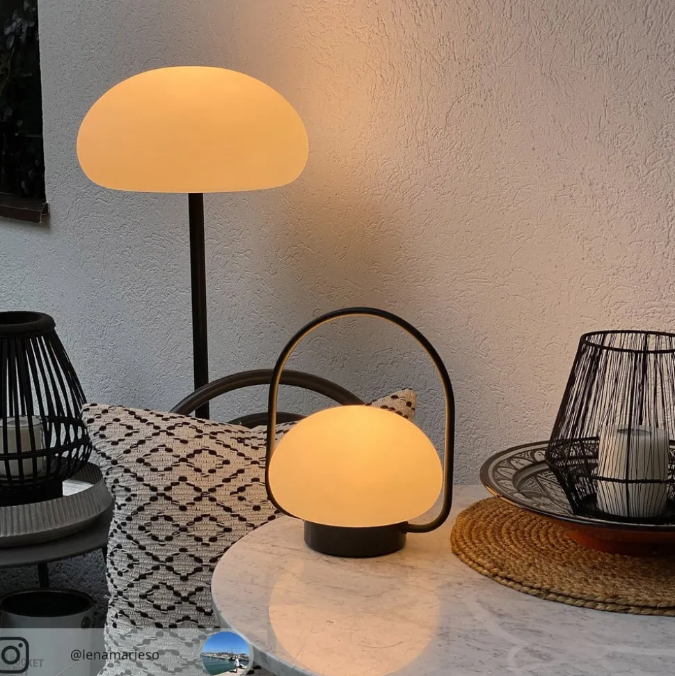 Sponge LED-terrasselampe, svart/hvit, metall, IP65