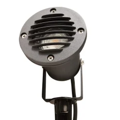 Spot med jordspyd, Ø 10 cm, svart, svingbar, IP65