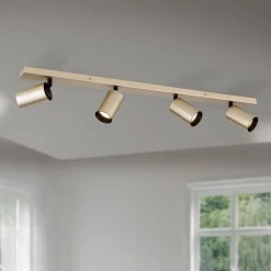 Spotlight Sean, 4 lyskilder, gullfarget, metall, svingbar