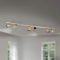 Spotlight Sean, 6 lyskilder, gullfarget, metall, svingbar