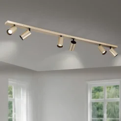 Spotlight Sean, 6 lyskilder, gullfarget, metall, svingbar