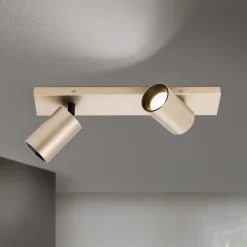 Spotlight Sean, 2 lyskilder, gullfarget, metall, svingbar