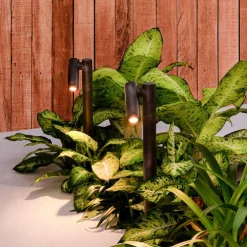 Spy LED lampe med jordspyd, mørkegrå, aluminium, høyde 68,5 cm