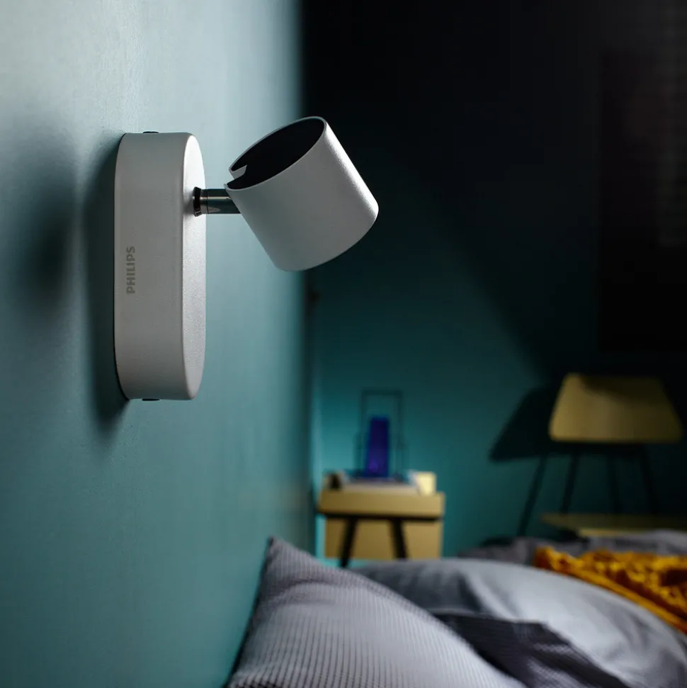 Star LED vegglampe, stillbar, hvit