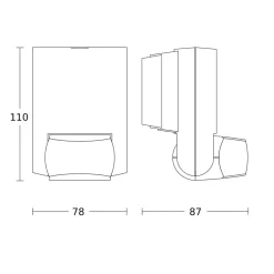 STEINEL IS 130-2 bevegelsessensor antrasitt