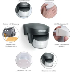 STEINEL IS 140-2 infrarød sensor svart