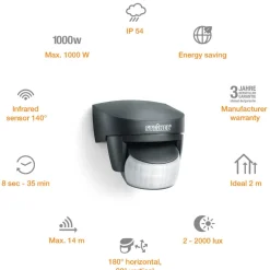 STEINEL IS 140-2 infrarød sensor svart
