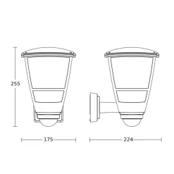 STEINEL L 10 S Utendørs vegglampe med sensor svart