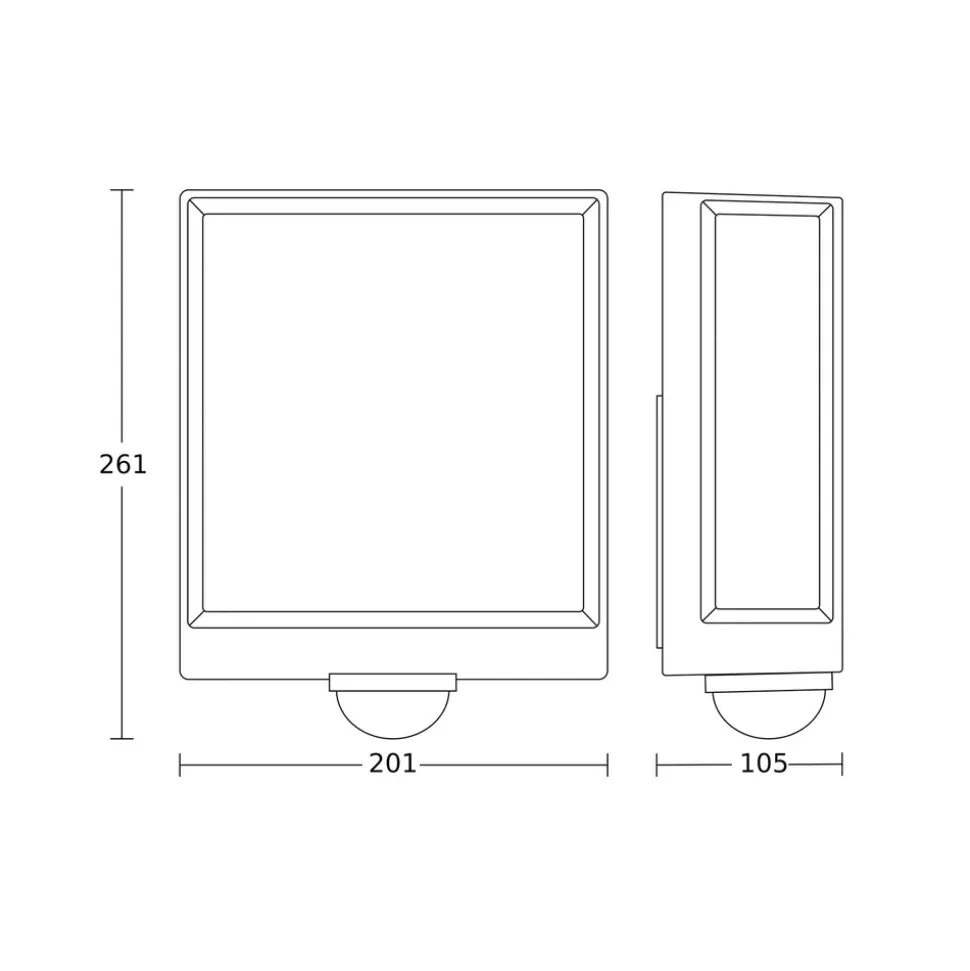 STEINEL L40 SC ute LED-vegglampe sensor antrasitt