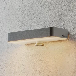 STEINEL LED-vegglampe XSolar SOL-O S, sølv, sensor