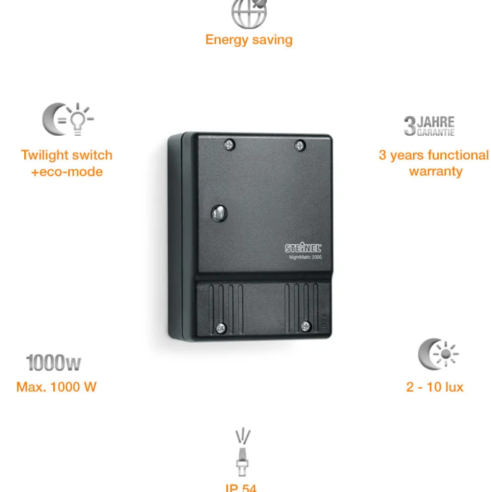 STEINEL Nightmatic 2000 skumringsbryter svart