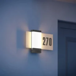 STEINEL smart husnummerlampe L 270 Digi SC, antrasitt