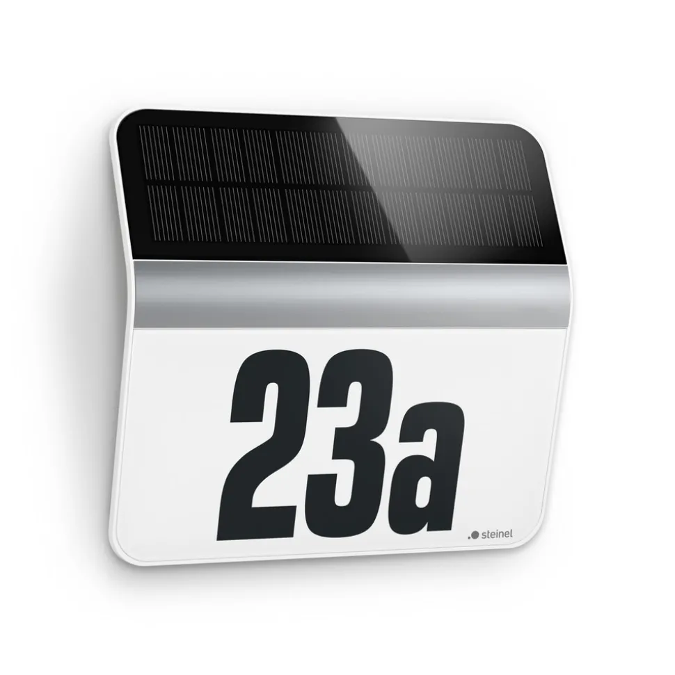 STEINEL XSolar LH-N LED-husnummerlampe, stål