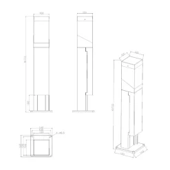 Stikkontaktsøyle Kukui Puka med E27-fatning