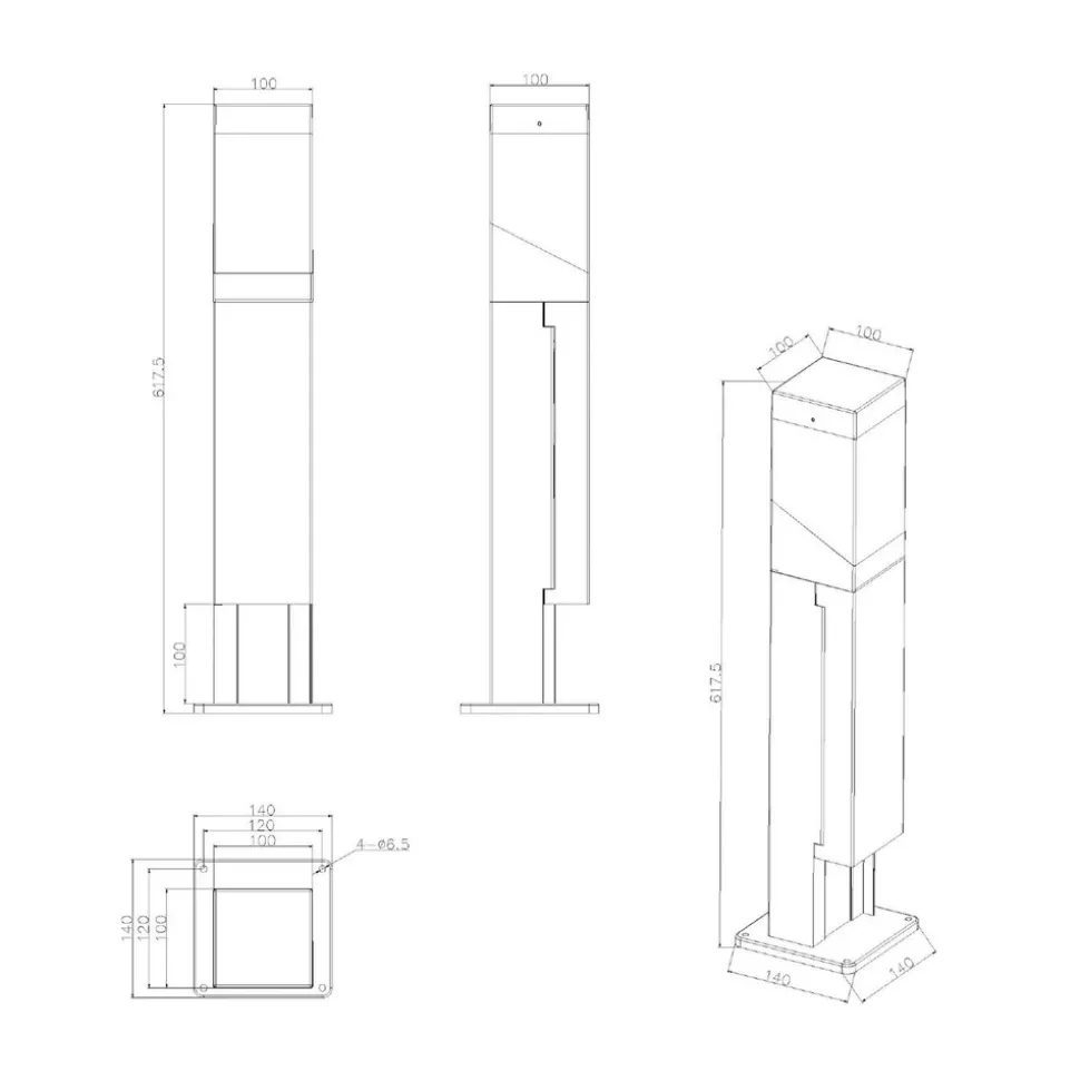 Stikkontaktsøyle Kukui Puka med E27-fatning