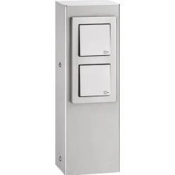 Stål stikkontakt 021, 4-foldig