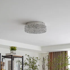 Strålende LED-taklampe Felias, rund form