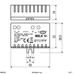 Strømforsyning 12 V/DC 0,1-6 W, IP20, 100-240 V/AC