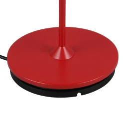 Suarez LED oppladbar bordlampe, rød, høyde 39 cm, metall, dimbar