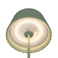 Suarez LED oppladbar gulvlampe, grønn, høyde 123 cm, metall