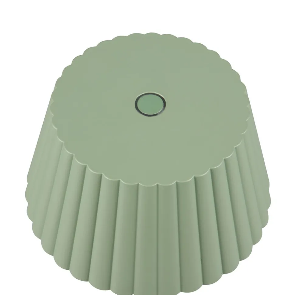 Suarez LED oppladbar gulvlampe, grønn, høyde 123 cm, metall