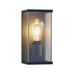 Susanne utendørs vegglampe, kantet, glassert, sett med 2 stk