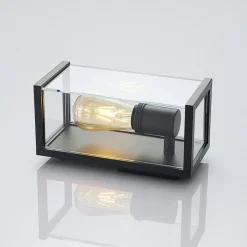 Susanne utendørs vegglampe, kantet, glassert, sett med 2 stk