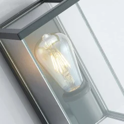 Susanne utendørs vegglampe, kantet, glassert, sett med 2 stk