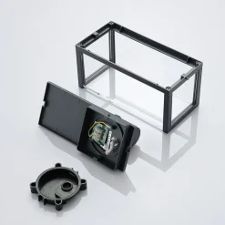 Susanne utendørs vegglampe, kantet, glassert, sett med 2 stk