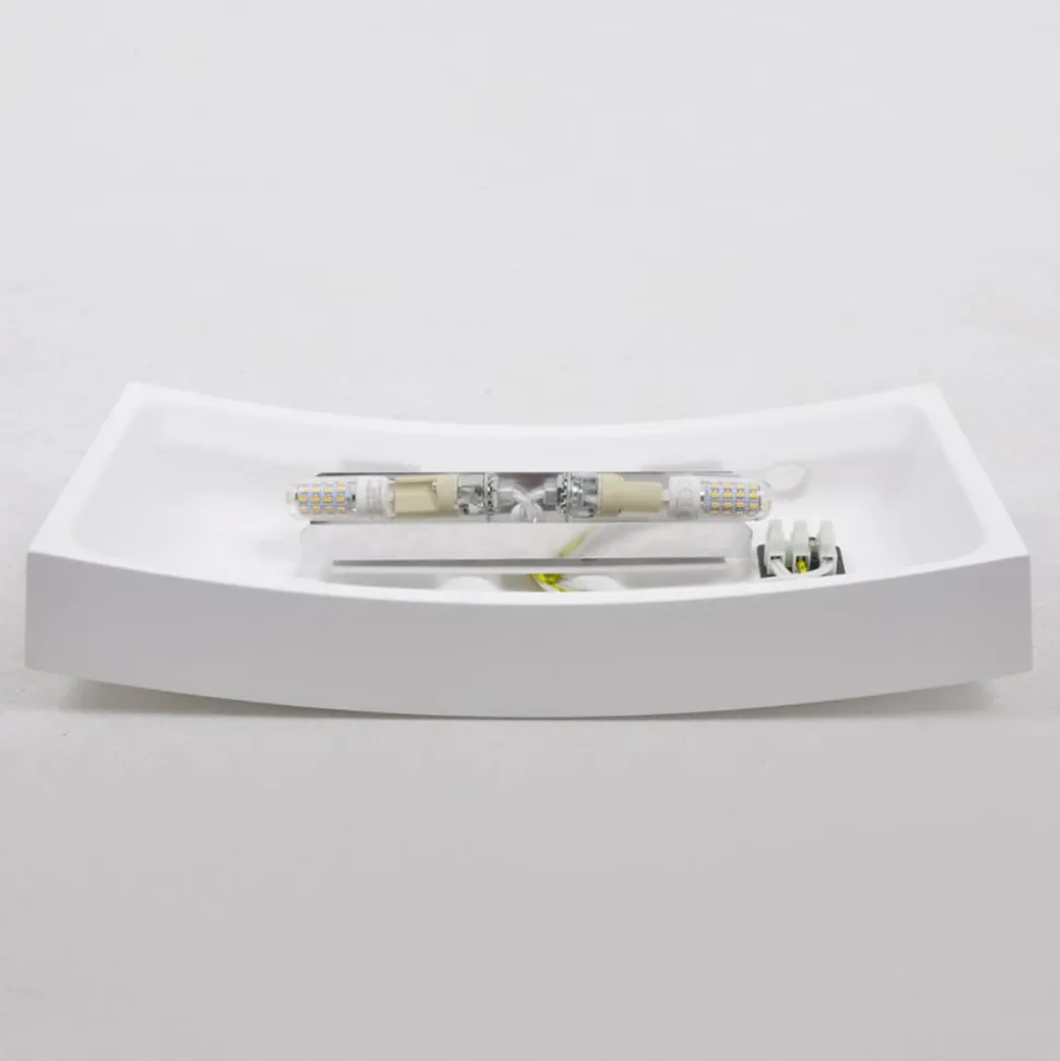 Svakt buet vegglampe Leander, malbar