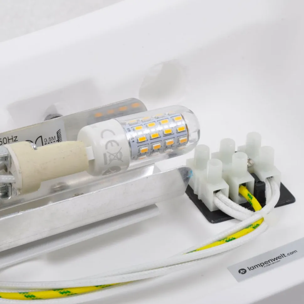 Svakt buet vegglampe Leander, malbar