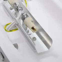 Svakt buet vegglampe Leander, malbar